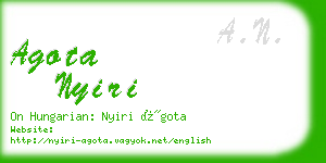 agota nyiri business card